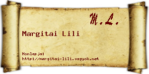 Margitai Lili névjegykártya