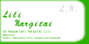 lili margitai business card